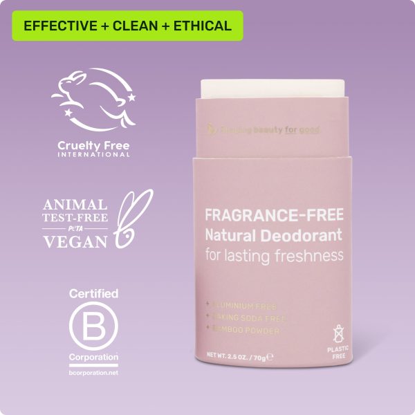 FRAGRANCE-FREE Natural Deodorant
